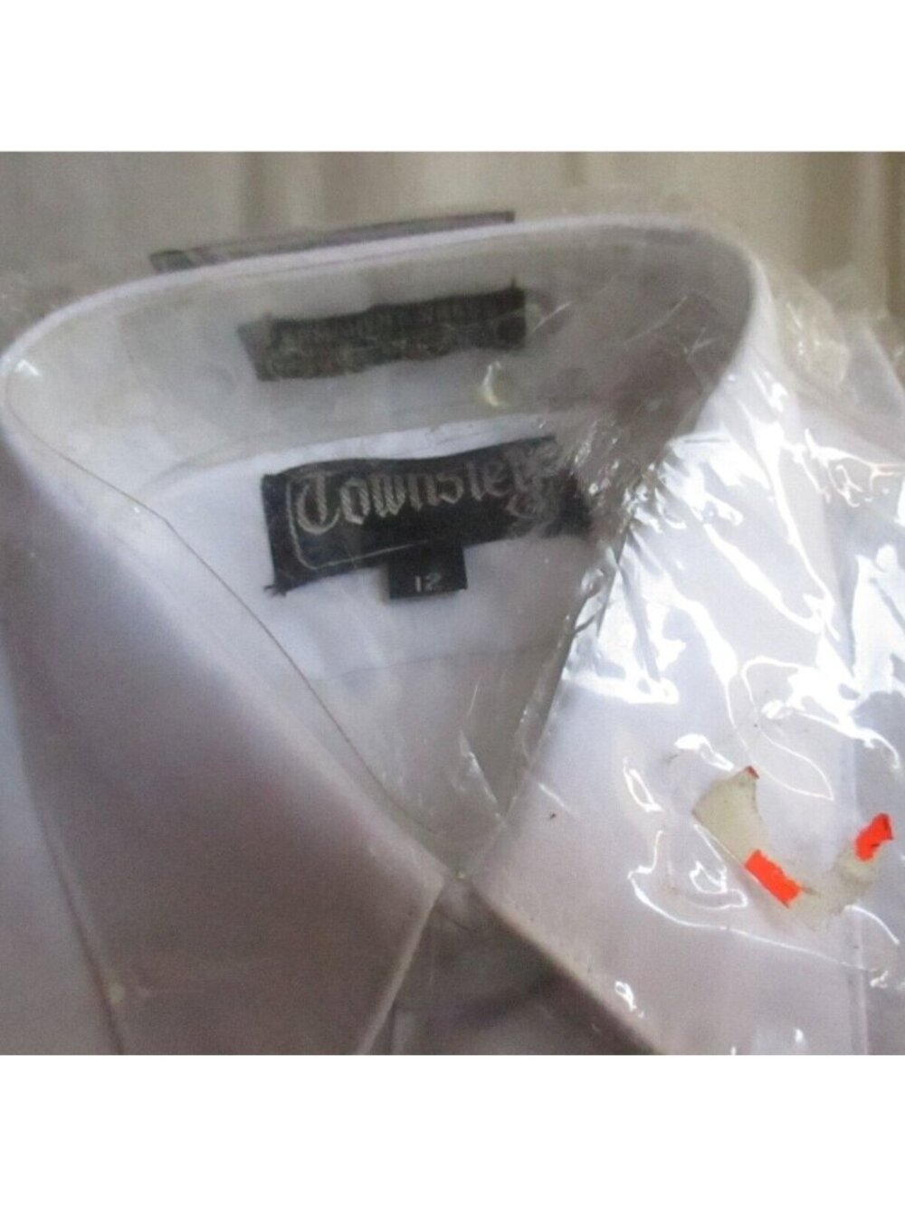 Vintage 1970's Shirt BOYS Dress SHIRT 12 WHITE Townsley USA Long Sleeve New